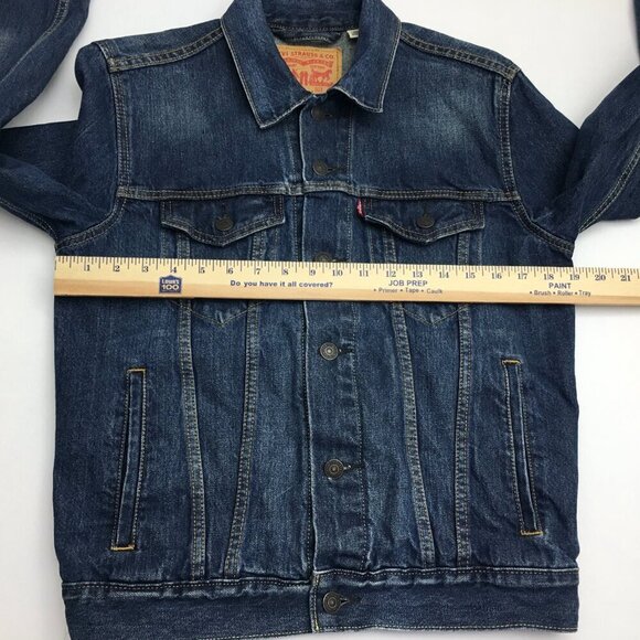 Levi's Women's Jean Jacket Dark Wash Trucker Jacket Cotton size Small - Picture 5 of 9